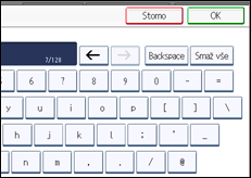 Ilustrace displeje ovládacího panelu