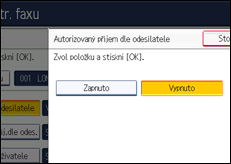 Ilustrace displeje ovládacího panelu