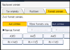 Ilustrace displeje ovládacího panelu