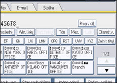 Ilustrace displeje ovládacího panelu