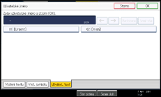 Ilustrace displeje ovládacího panelu
