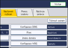 Ilustrace displeje ovládacího panelu