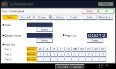 Ilustrace displeje ovládacího panelu