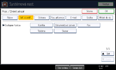 Ilustrace displeje ovládacího panelu