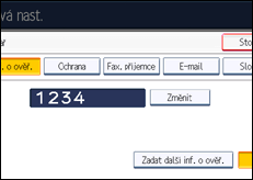 Ilustrace displeje ovládacího panelu