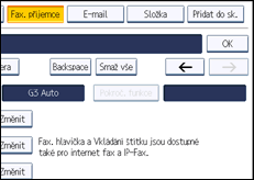 Ilustrace displeje ovládacího panelu