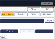 Ilustrace displeje ovládacího panelu