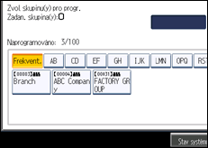 Ilustrace displeje ovládacího panelu