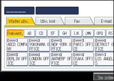 Ilustrace displeje ovládacího panelu