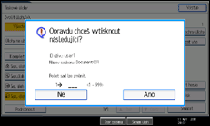 Ilustrace displeje ovládacího panelu