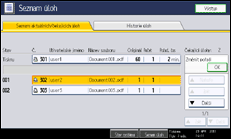 Ilustrace displeje ovládacího panelu