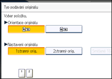 Ilustrace displeje ovládacího panelu