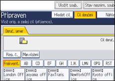 Ilustrace displeje ovládacího panelu