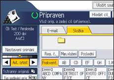 Ilustrace displeje ovládacího panelu