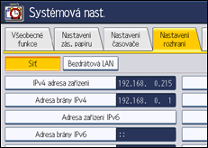Ilustrace displeje ovládacího panelu