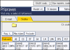 Ilustrace displeje ovládacího panelu