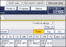 Ilustrace displeje ovládacího panelu