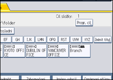 Ilustrace displeje ovládacího panelu