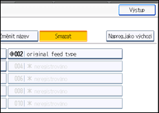 Ilustrace displeje ovládacího panelu