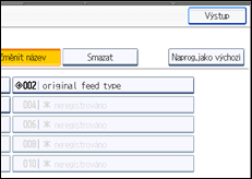 Ilustrace displeje ovládacího panelu