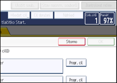 Ilustrace displeje ovládacího panelu