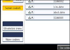 Ilustrace displeje ovládacího panelu