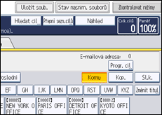 Ilustrace displeje ovládacího panelu