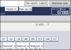 Ilustrace displeje ovládacího panelu