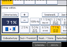 Abbildung Bedienfeld-Display