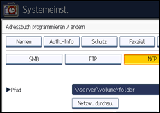 Abbildung Bedienfeld-Display
