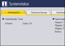 Abbildung Bedienfeld-Display