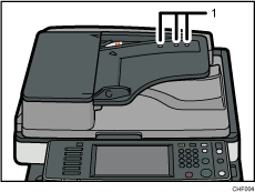 Ilustración de rótulo numerada del ADF