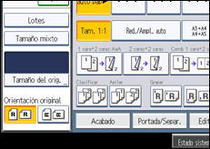 Ilustración de la pantalla panel de mandos