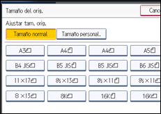 Ilustración de la pantalla panel de mandos