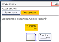 Ilustración de la pantalla panel de mandos