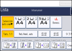 Ilustración de la pantalla panel de mandos