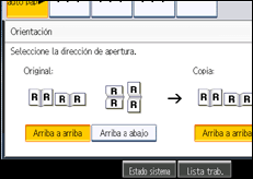 Ilustración de la pantalla panel de mandos