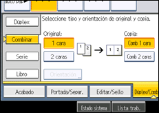 Ilustración de la pantalla panel de mandos