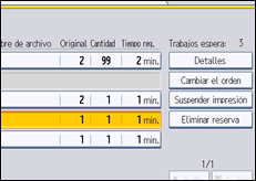 Ilustración de la pantalla panel de mandos