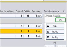 Ilustración de la pantalla panel de mandos