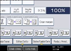 Ilustración de la pantalla panel de mandos