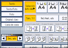 Ilustración de la pantalla panel de mandos