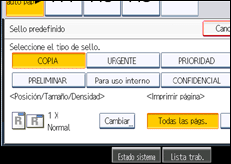 Ilustración de la pantalla panel de mandos