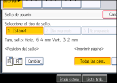 Ilustración de la pantalla panel de mandos