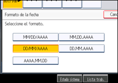 Ilustración de la pantalla panel de mandos