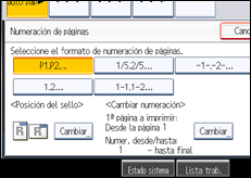 Ilustración de la pantalla panel de mandos