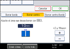 Ilustración de la pantalla panel de mandos