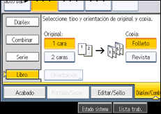 Ilustración de la pantalla panel de mandos