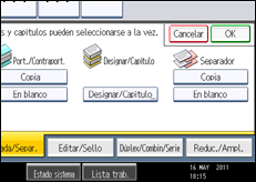 Ilustración de la pantalla panel de mandos