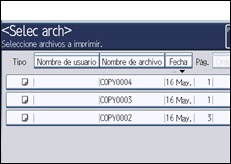 Ilustración de la pantalla panel de mandos